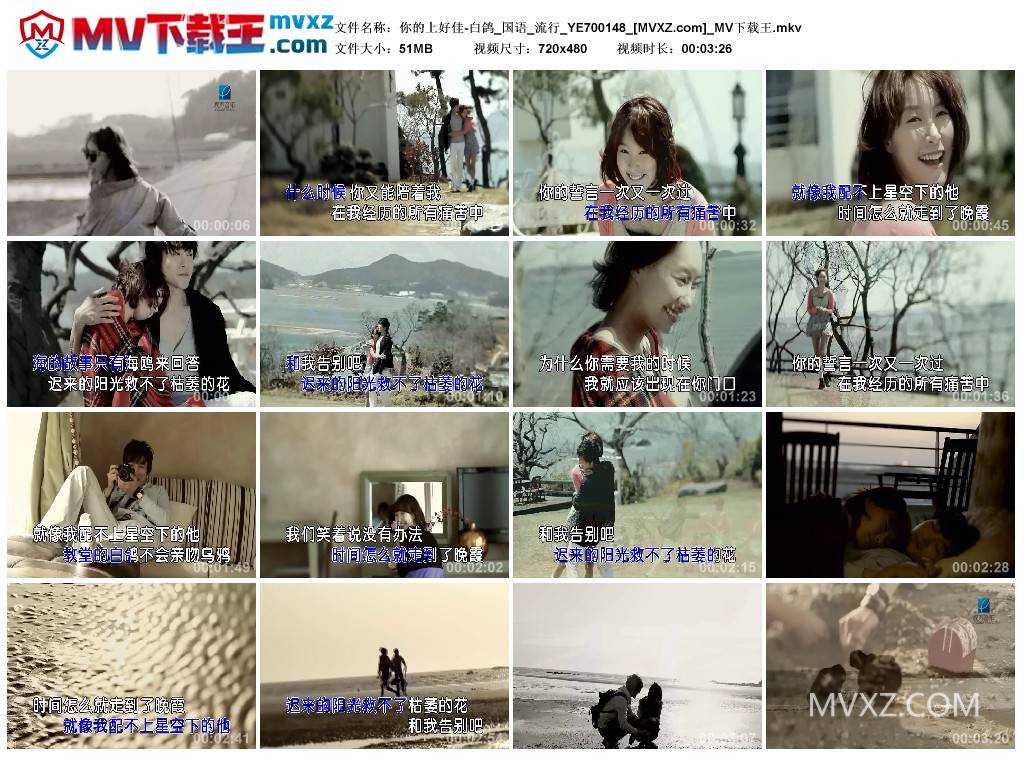 你的上好佳-白鸽_国语_流行_YE700148